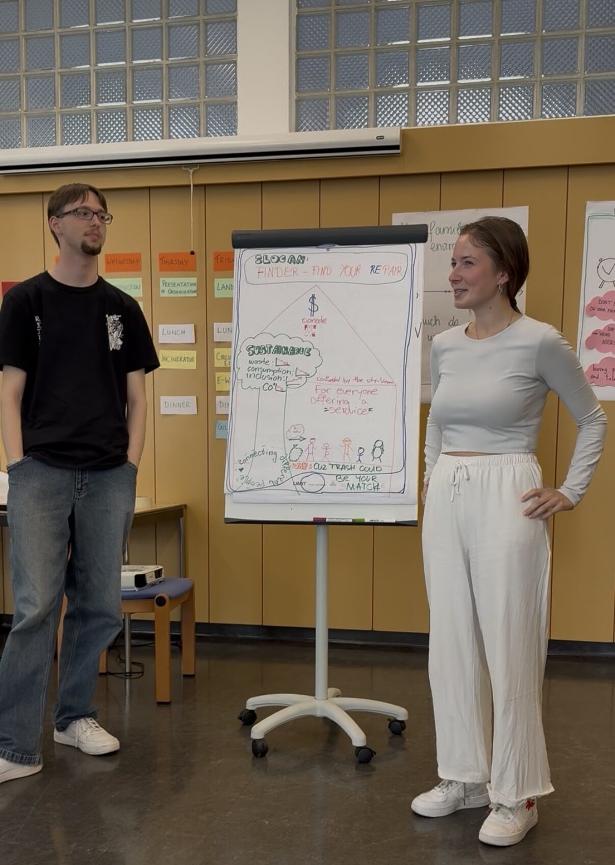 Teilnehmer:innen des A-WEAR Projekts beschäftigen sich mit Wiederverwendung und nachhaltigem Umgang mit Ressourcen